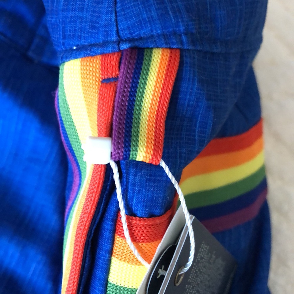 Original Penguin Blue Rainbow Pride Short Swim Trunks Bloomingdale’s Exclusive - Picture 7 of 15
